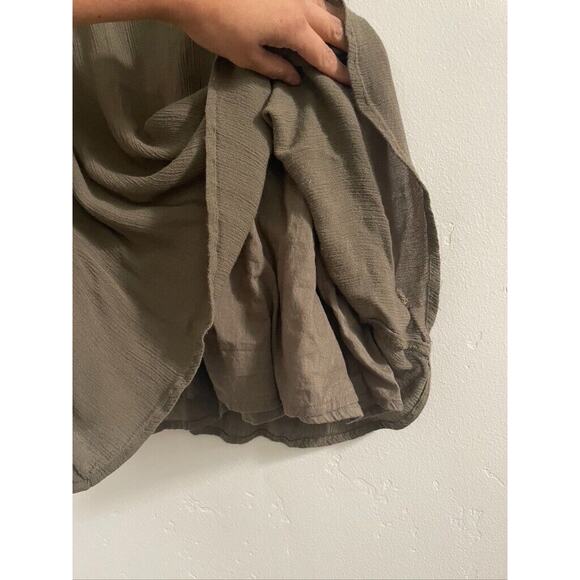 Roxy Dress Women’s Large Mini Beach Olive Green Sleeveless Relaxed Fit Surf - Picture 4 of 11